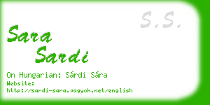 sara sardi business card